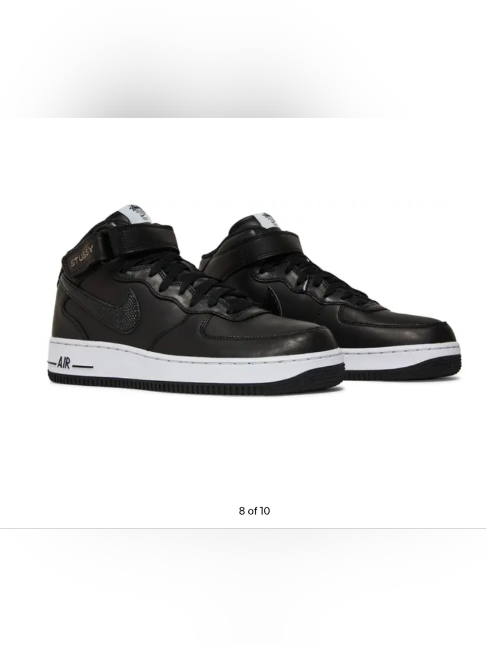 Stussy x Nike Air Force 1 Mid 'Black Snakeskin'